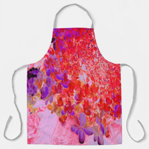 Elegant Purple and Orange Limelight Hydrangea Apron