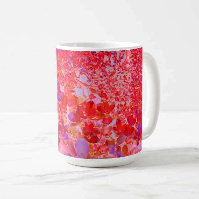 Elegant Purple and Orange Limelight Hydrangea Coffee Mug (Front Right)