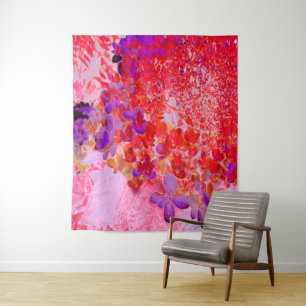 Elegant Purple and Orange Limelight Hydrangea Tapestry