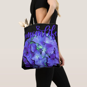 Elegant Purple and teal hydrangea momlife Tote Bag