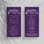 Elegant Purple And White Wedding Ceremony Programs Programme<br><div class="desc">Elegant Purple And White Wedding Ceremony Programs.</div>
