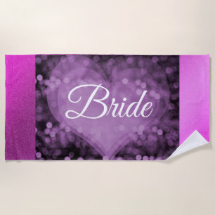 Elegant Purple Beach Towel