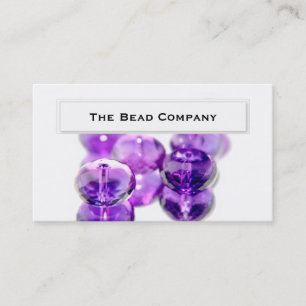 Elegant Purple Beads Business Cards