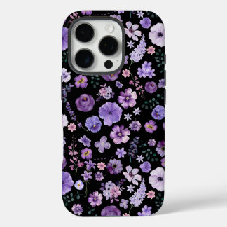 Elegant Purple Blooms iPhone 16Pro Case