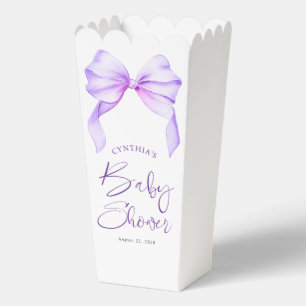 Elegant Purple Bow Baby Shower Favour Box