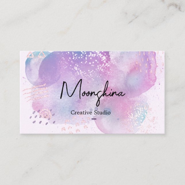 Elegant Purple Business Card (Front)