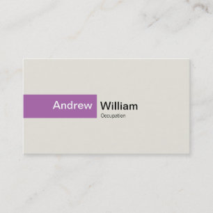 Elegant Purple Business Card