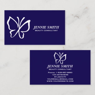 Elegant Purple Butterfly Business Card