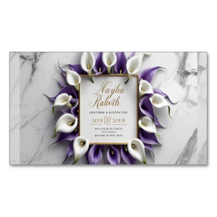 Elegant Purple Calla Lily Wedding Invitation with