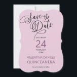 Elegant Purple Calligraphy and Photo Save The Date<br><div class="desc">Elegant Save the Date hand lettered in beautiful calligraphy with your photo on the back. The template is ready for you to add add one of your favourite pictures, the occasion, date and name. This simple and modern design coordinates with our purple watercolor floral invitations and mailing supplies - please...</div>