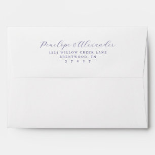 Elegant Purple Calligraphy Envelope