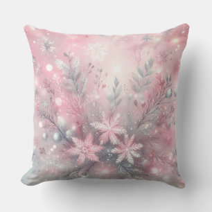 Elegant Purple Christmas Throw Pillow