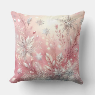 Elegant Purple Christmas Throw Pillow