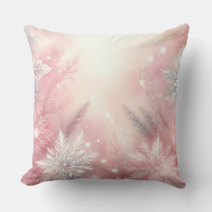 Elegant Purple Christmas Throw Pillow