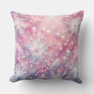 Elegant Purple Christmas Throw Pillow