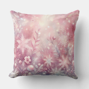 Elegant Purple Christmas Throw Pillow
