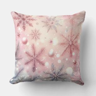 Elegant Purple Christmas Throw Pillow