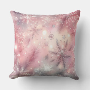 Elegant Purple Christmas Throw Pillow