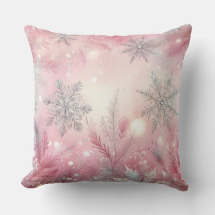 Elegant Purple Christmas Throw Pillow