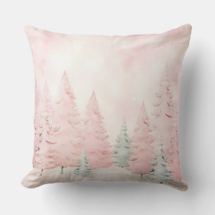 Elegant Purple Christmas Throw Pillow