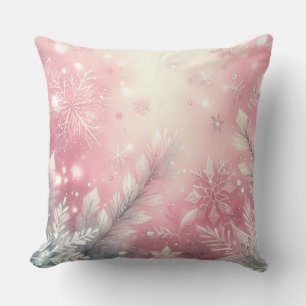 Elegant Purple Christmas Throw Pillow