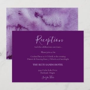 Elegant Purple Colour Wash Ultra Violet Reception Enclosure Card