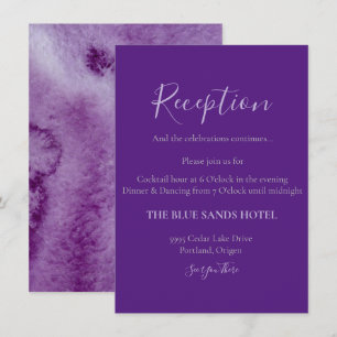 Elegant Purple Colour Wash Ultra Violet Reception Enclosure Card