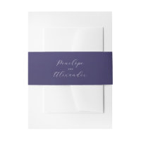 Elegant Purple Cursive Wedding Invitation Belly Ba