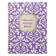 Elegant Purple Damask Genealogy