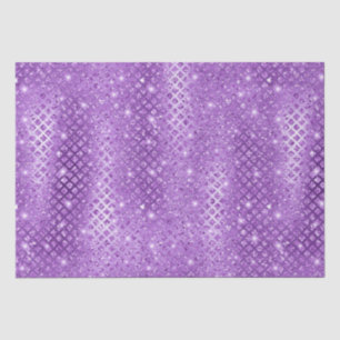 Elegant Purple Diamonds Metallic Glitter Pattern Tissue Paper