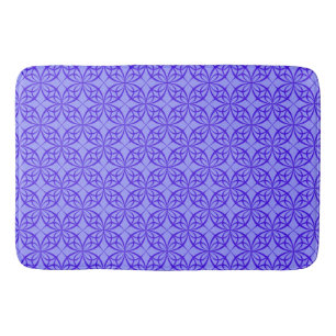 Elegant Purple Filigree Pattern Bath Mat