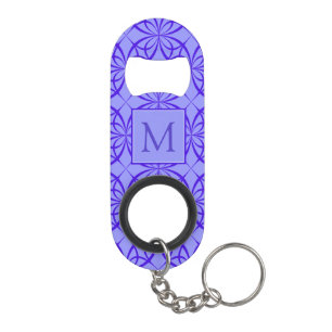 Elegant Purple Filigree Pattern Monogram