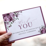Elegant Purple Floral 60th Birthday Thank You Card<br><div class="desc">Elegant Purple Floral 60th Birthday Thank You.  Most lettering is editable - click the "Customise Further" button to edit. Matching items available.</div>