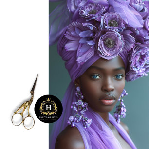 Elegant Purple Floral African American  Decoupage  Tissue Paper