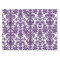 Elegant Purple Floral Damasks White Background