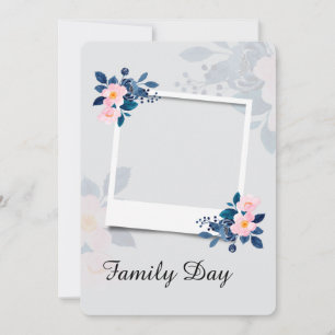Elegant Purple Floral Family Day Greeting Card