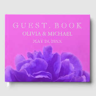 Elegant Purple Floral Guest Book