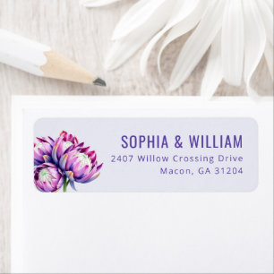 Elegant Purple Floral Minimalist