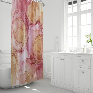 Elegant Purple Floral Shower Curtain