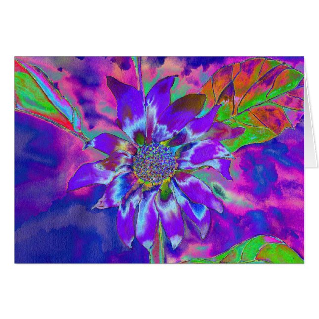 Elegant purple floral sunflower (Front Horizontal)