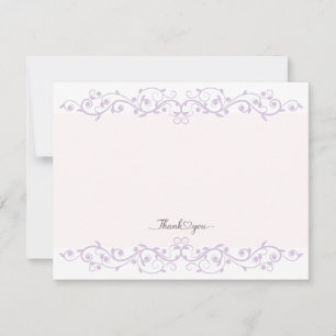 Elegant Purple Floral Thank You  Card