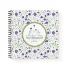 Elegant Purple Floral Vacation Rental Guest Book