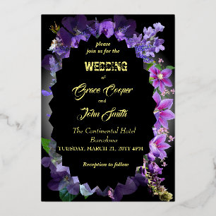Elegant purple floral wedding
