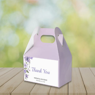 Elegant Purple Floral Wedding Favour Box
