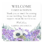 Elegant Purple Floral Wedding Favour Thank You Cla