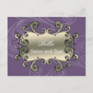elegant purple flourish business ThankYou Cards