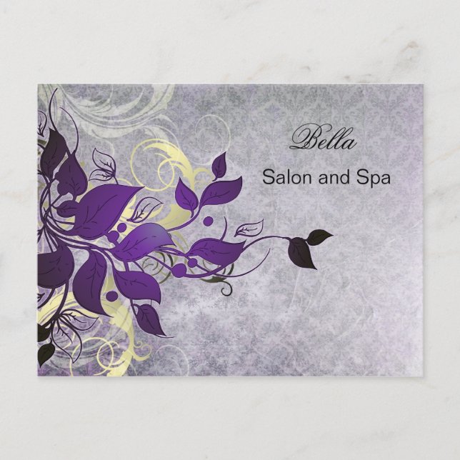 elegant purple flourish business ThankYou Cards (Front)
