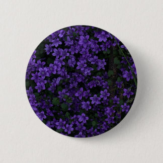Elegant purple flower brooch 6 cm round badge