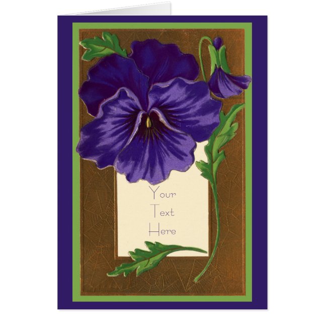 Elegant Purple Flower Customisable Card (Front)