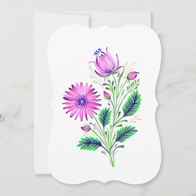 Elegant purple flowers bouquet (Front)